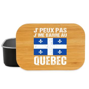 Ich kann nicht in Quebec gehen Quebec Geschenk - Lunch Box - Schwarz - Vorne