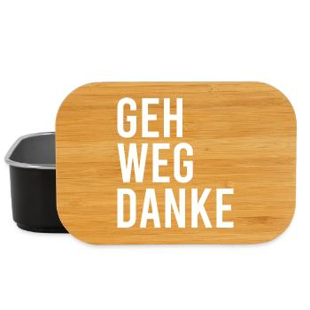 Geh weg danke - Lunch Box - Schwarz - Vorne