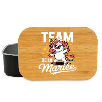 Brautteam Humor Junggesellinnenabschied Einhorngeschenk - Lunch Box - Schwarz - Vorne