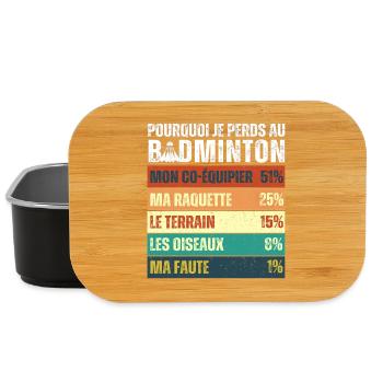 Warum ich bei Badminton Vintage Humor verliere - Lunch Box - Schwarz - Vorne