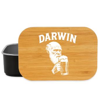 Darwin trinkt Bier - Lunch Box - Schwarz - Vorne