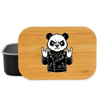 Rocker Panda Metalhead Look - Lunch Box - black - Front