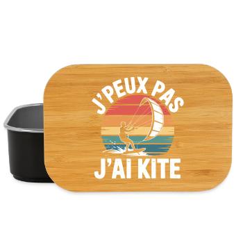 I Can't I Kite Gift Humor - Lunch Box - black - Front