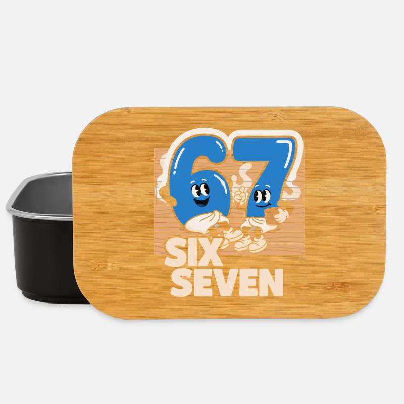 67 Six Seven meme Sauna Spa - Italienisch Lust - Lunch Box - Schwarz