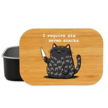 6-7 Mème Internet 6 7 Snack Cat - Boîte à goûter - noir - Devant