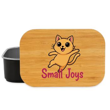 Petit chaton de joie Saut - Boîte à goûter - noir - Devant