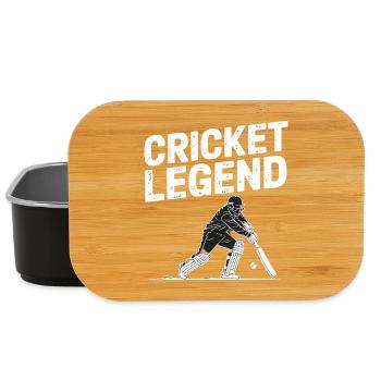 Drôle de cricket : Jeu de cricket vintage - Boîte à goûter - noir - Devant