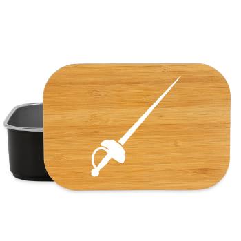 Degen Fechten Musketier Waffe Vektor - Lunch Box - Schwarz - Vorne