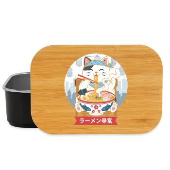 Festin de ramen Neko - Boîte à goûter - noir - Devant
