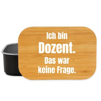 Ich bin Dozent: Das war keine Frage - Lunch Box - Schwarz - Vorne