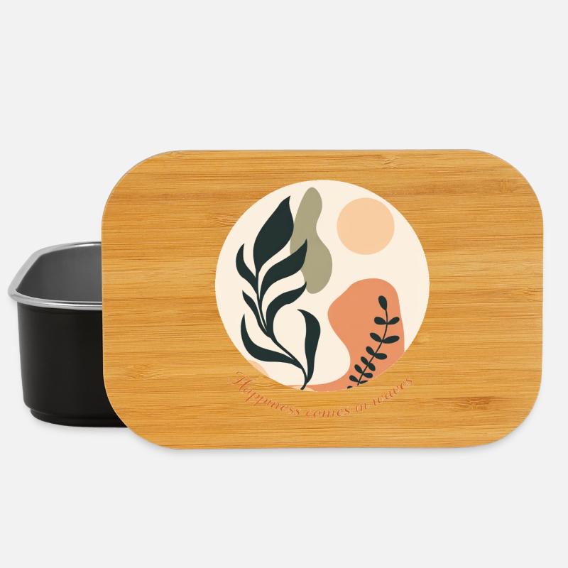 Happiness comes in waves  - Lunch Box - Schwarz