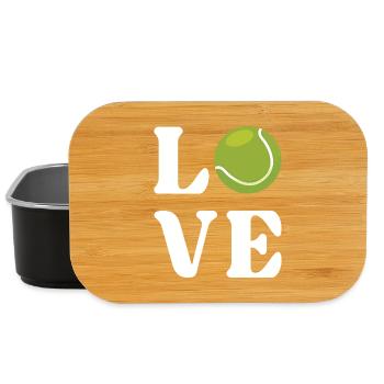 Amateur de tennis - Boîte à goûter - noir - Devant
