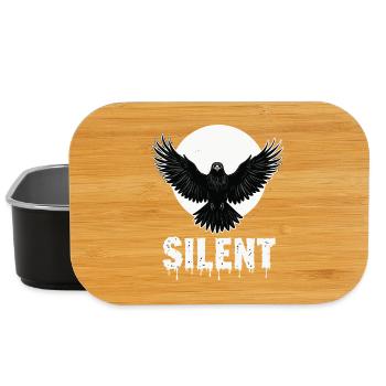 Silent – Dark Raven Gothic Motif - Lunch Box - black - Front