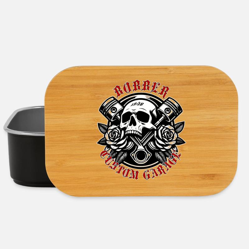 Born to Crank Skull Roses - Lunch Box - black