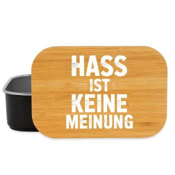 Hass ist keine Meinung - Antifa Tee - Lunch Box - Schwarz - Vorne