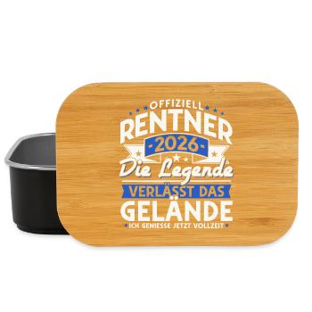 Retraités 2026 - La légende quitte le site - Boîte à goûter - noir - Devant