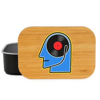 Blue Vinyl Album DJ Head - Lunch Box - black - Front