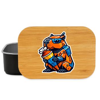 Capybara 1. Schultag | Einschulung Kinder - Lunch Box - Schwarz - Vorne