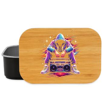 Retro 80er Boombox Illustration - Lunch Box - Schwarz - Vorne