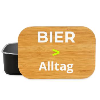 Bier > Alltag Shirt – Lustiges Frühlingsfest Bier  - Lunch Box - Schwarz - Vorne