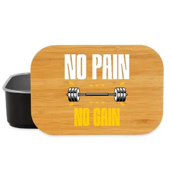 Pas de douleur, pas de gain – Motivation à la salle de sport - Boîte à goûter - noir - Devant