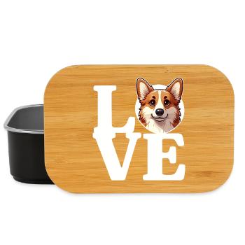 ADORE Corgi Chien Reine Amoureuse des Chiens Drôle - Boîte à goûter - noir - Devant