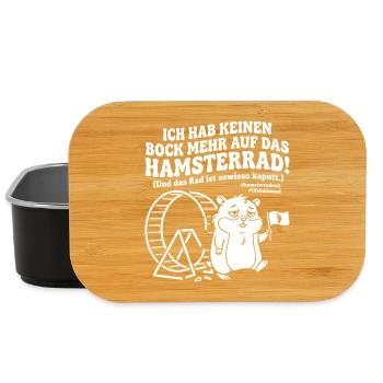 Kein Bock mehr aufs Hamsterrad Humor Spruch - Lunch Box - Schwarz - Vorne