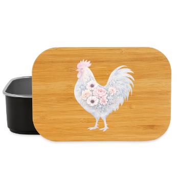 Hahn Blumen Aquarell - Lunch Box - Schwarz - Vorne