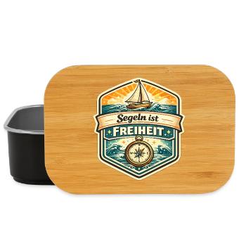 Segeln ist Freiheit Patch - Lunch Box - Schwarz - Vorne