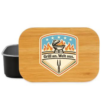 Grill Abzeichen Welt Aus Patch - Lunch Box - Schwarz - Vorne