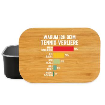 warum ich beim tennis verliere  - Lunch Box - Schwarz - Vorne