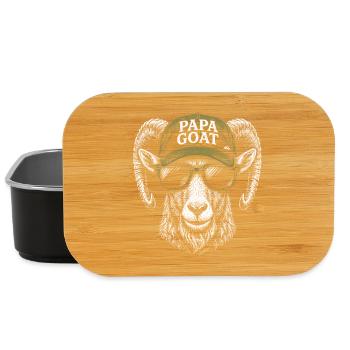 Papa Goat Cap Retro Hipster - Boîte à goûter - noir - Devant