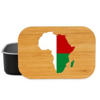 Drapeau de Madagascar Afrique - Boîte à goûter - noir - Devant