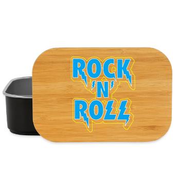 Rock 'N' Roll Typographic 3D Logo - Lunch Box - black - Front