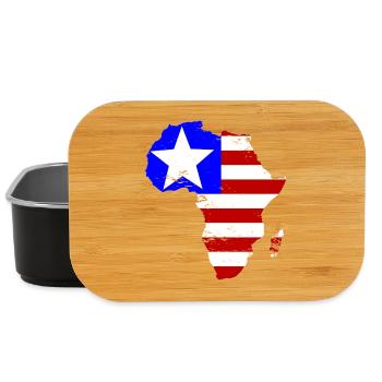 Liberia_Flagge_Afrika_used - Lunch Box - Schwarz - Vorne