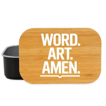 Wortkunst Amen-Typografie - Lunch Box - Schwarz - Vorne