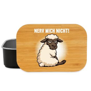 Nerv Mich Nicht Schaf Schafe Schäfer Schafhalter  - Lunch Box - Schwarz - Vorne