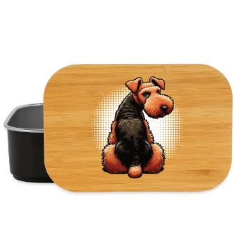 Airedale Terrier Airedales Airedaleliebhaber - Lunch Box - Schwarz - Vorne