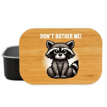 Ne me dérange pas laveur raton laveur animal de forêt - Boîte à goûter - noir - Devant