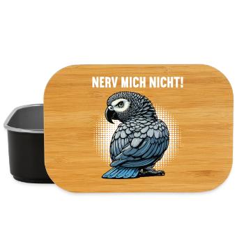 Nerv Mich Nicht Graupapagei Graupapageie Papagei - Lunch Box - Schwarz - Vorne