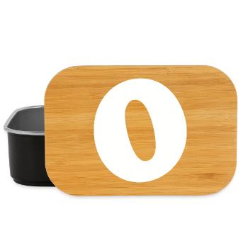 Large O Style Print | Letter O | O Logo - Lunch Box - black - Front