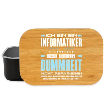 Informatiker Dummheit Reparieren - Lunch Box - Schwarz - Vorne