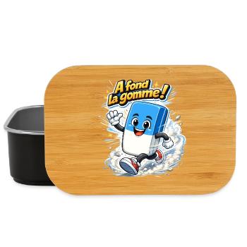 A fond la gomme ! - Boîte à goûter - noir - Devant