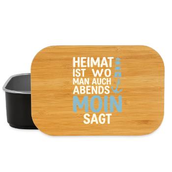 Heimat ist wo man auch abends Moin sagt  - Lunch Box - Schwarz - Vorne