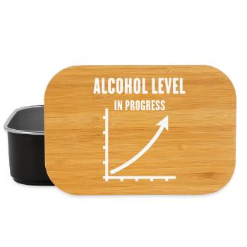 Alcohol Level In Progress (Drinking Team / White) - Lunch Box - black - Front