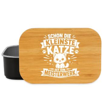 Schon die kleinste Katze ist ein Meisterwerk - Lunch Box - Schwarz - Vorne