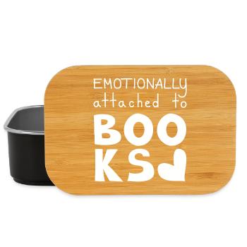 Emotionally Attached To Books, White - Lunch Box - black - Front