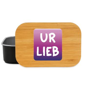 UR LIEB – Spruch mit österreichischem Charme, Wien - Lunch Box - Schwarz - Vorne