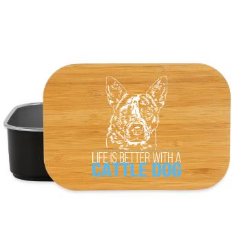 CATTLE DOG life is better Wilsigns Hunde - Lunch Box - Schwarz - Vorne