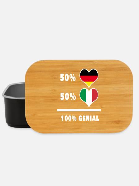 Deutschland und Italien genial / Geschenk - Lunch Box - Schwarz